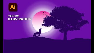 Landscape Vector Illustration | illustrator tutorial | @JA_GRAPHICS