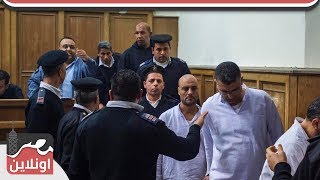 لحظه وصول متهمين حادث محطه مصر إلى محكمه جنايات القاهرة