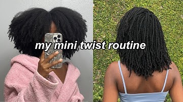 MY MINI TWIST ROUTINE ON STRETCHED NATURAL HAIR (type 4)✨