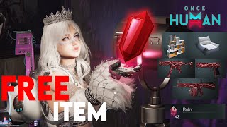 RUBY GIVE YOU FREE ITEMS IN ONCE HUMAN