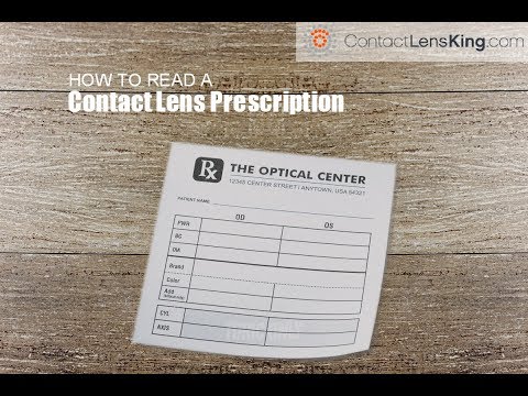 How to Read Contact Lens Prescriptions
