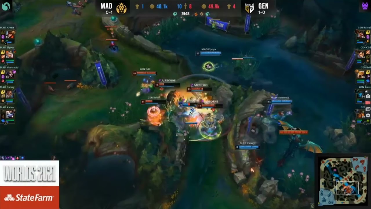 WORLDS 2021 LOL!! MAD VS GENG! HUGE ACE FOR MAD AS ELYOYA SMURFS ON QIYANA