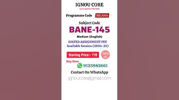 BANE 143 Solved Assignment PDF 2024-25 in English, BSCANH program BANE-143 Solved assignments