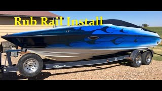 How I installed a rub rail on my boat #boat #boating #boats #boatlife #speedboat 