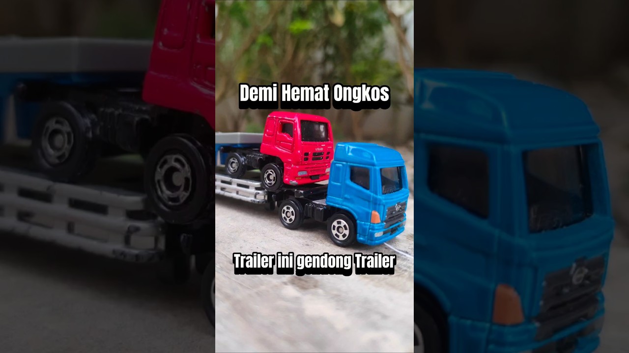 Truk Trailer Gendong Truk Trailer Demi Hemat Ongkos! #shorts