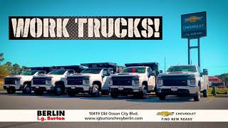 i g Burton Chevrolet in Berlin has work trucks
