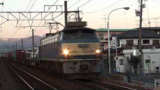 3075レ 吹田機関区EF66-36牽引+コキ