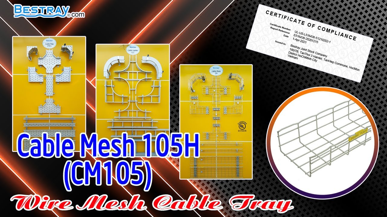 BESTRAY | Wire Mesh Cable Tray | Cable Mesh Series 105H (CM105)