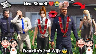 GTA 5: Franklin's 2nd Marriage 😨♥️New Wife In House 👩‍❤️‍💋‍👨Kiara Crying 😭 Michael Anrgy😡Ps Gamester