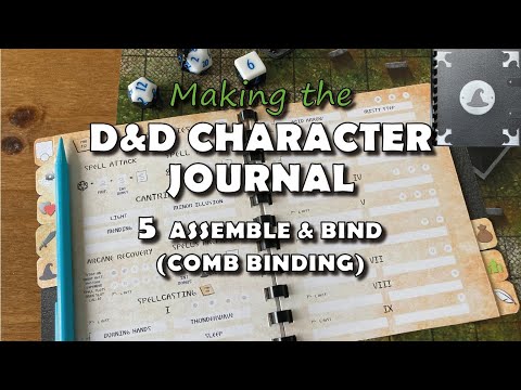 Creating a Character Journal - 5: Assemble and Bind (comb binding method)