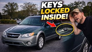 HOW TO UNLOCK A SUBARU - KEYS ARE LOCKED INSIDE