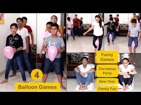 4 Balloon Games | Indoor Games for Kids and Family | Funny Games | Birthday Party Games (2022)