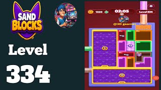 Sand blocks drop puzzle level 334  Hard level solution and walkthrough 