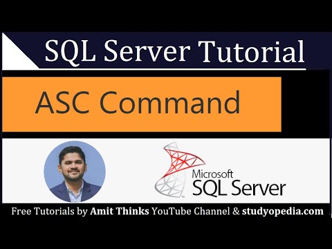 ASC Command in SQL | SQL Server Tutorial for Beginners