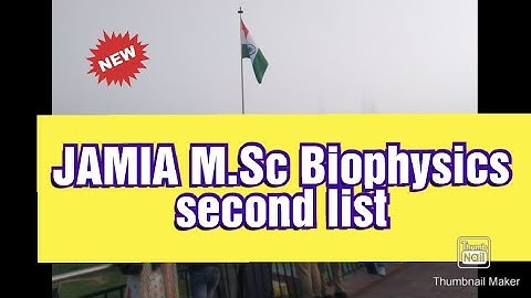 Jamia M.sc Biophysics second list 2nd list 2022 #jamiamilliaislamia #jamiaentranceexam2022  #delhi