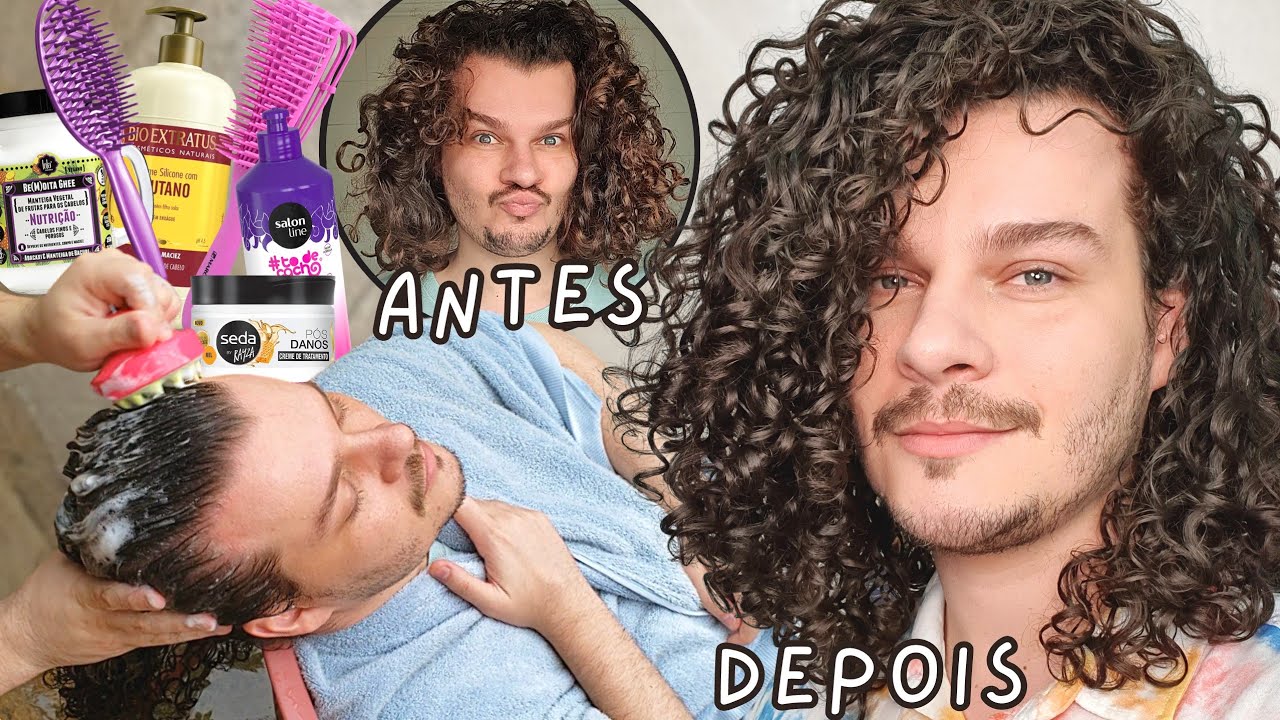 cuidados, finalização e dicas de hidratação de cabelo cacheado com meu namorado: spa day em casa