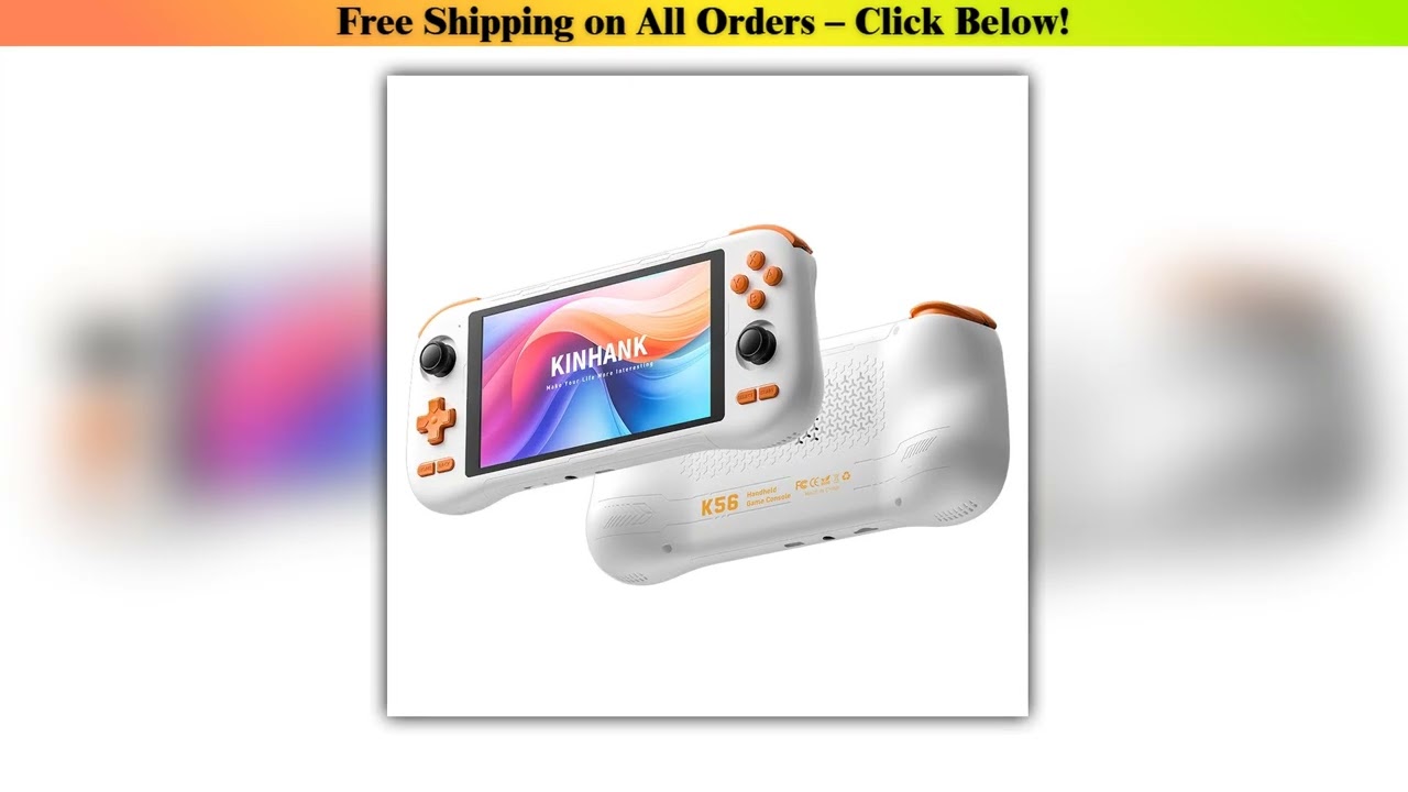 KINHANK K56 Handheld Game Console 5.5'' Touch Screen 50 Emulators for PS1/PSP/DC/SS Android 14