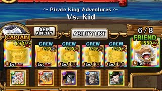 Pirate King Adventures Vs Kid Level 100+ No New Units, No Stall, Accessible, PKA OPTC