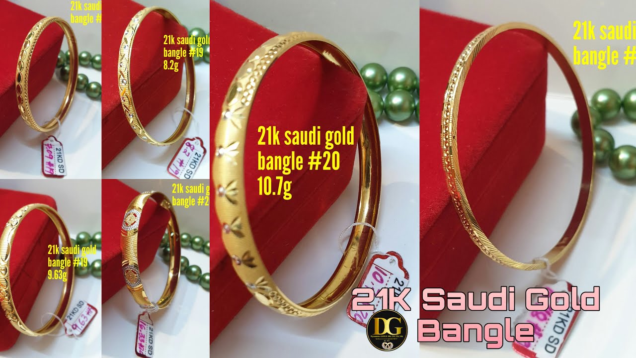 21K Saudi Gold Bangle with weight & price @ Dynamixs GOLD - YouTube