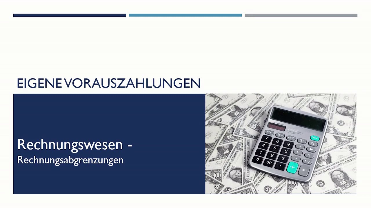 New Aktive Rechnungsabgrenzung, eigene Vorauszahlungen