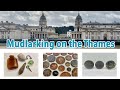 Mudlarking on the THAMES E11 - mudlarking on the Thames River in London England.