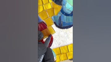 Mosaic in Progress – Stained Glass “Lady with a Fan”  #art #stainedglass #mosaic  #handmade