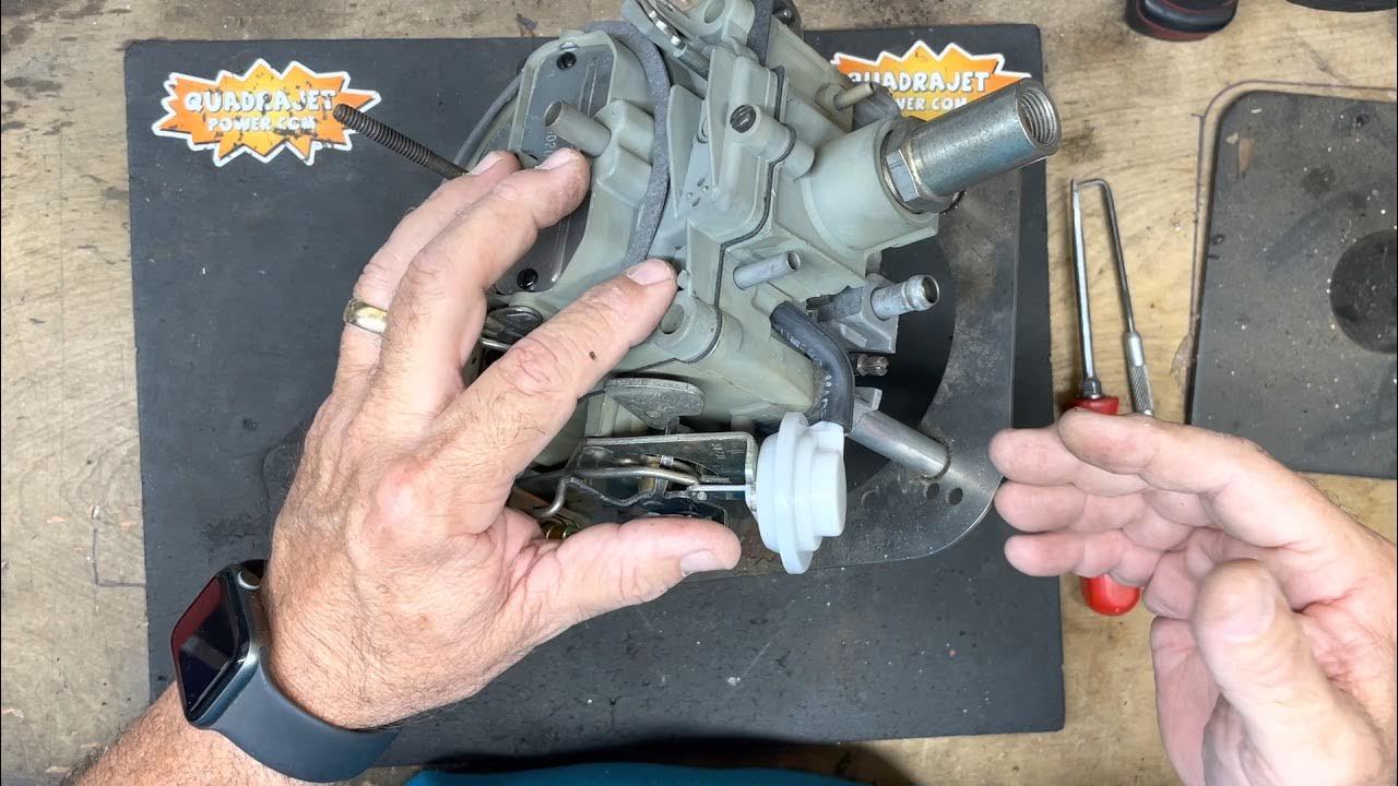 Quadrajet Power Setting fast idle speed and curb idle speed YouTube