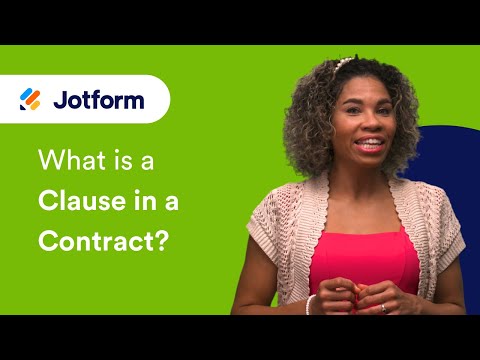 What is a clause in a contract?