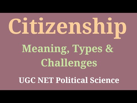 Concept of Citizenship Unit 1 Concepts in Political Theory UGC NET Political Science YouTube thumbnail