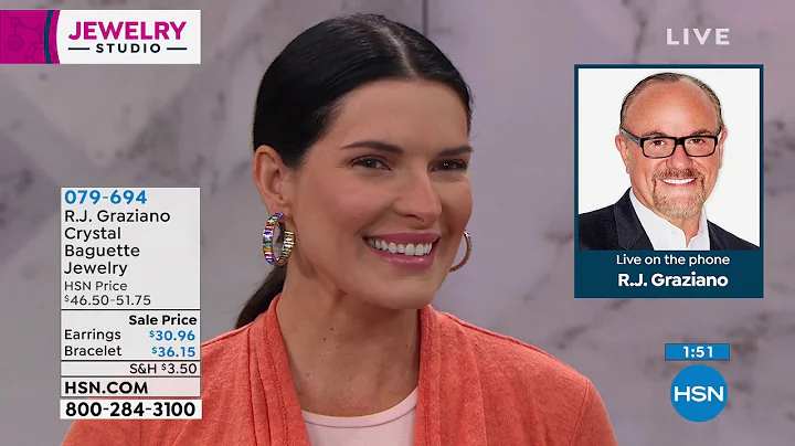 R.J. Graziano Crystal Baguette Hoop Earrings