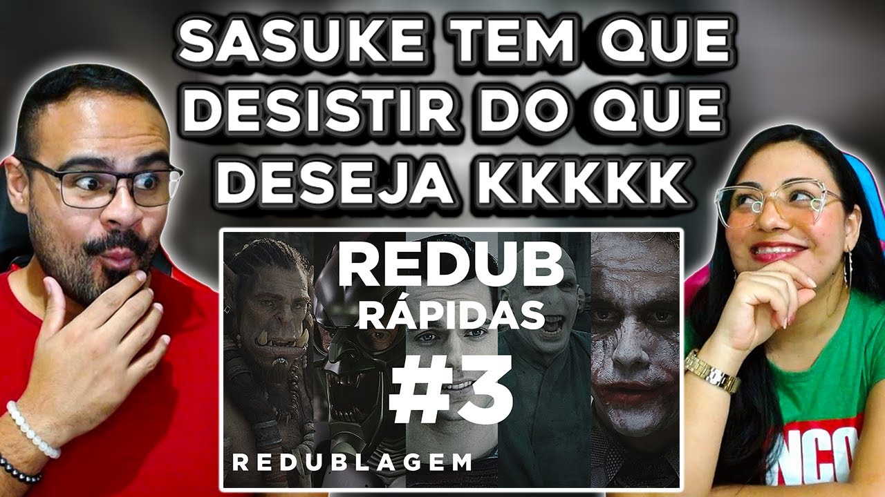 REACT EM CASAL Redub Rápidas #3 (Paródia Redublagem)