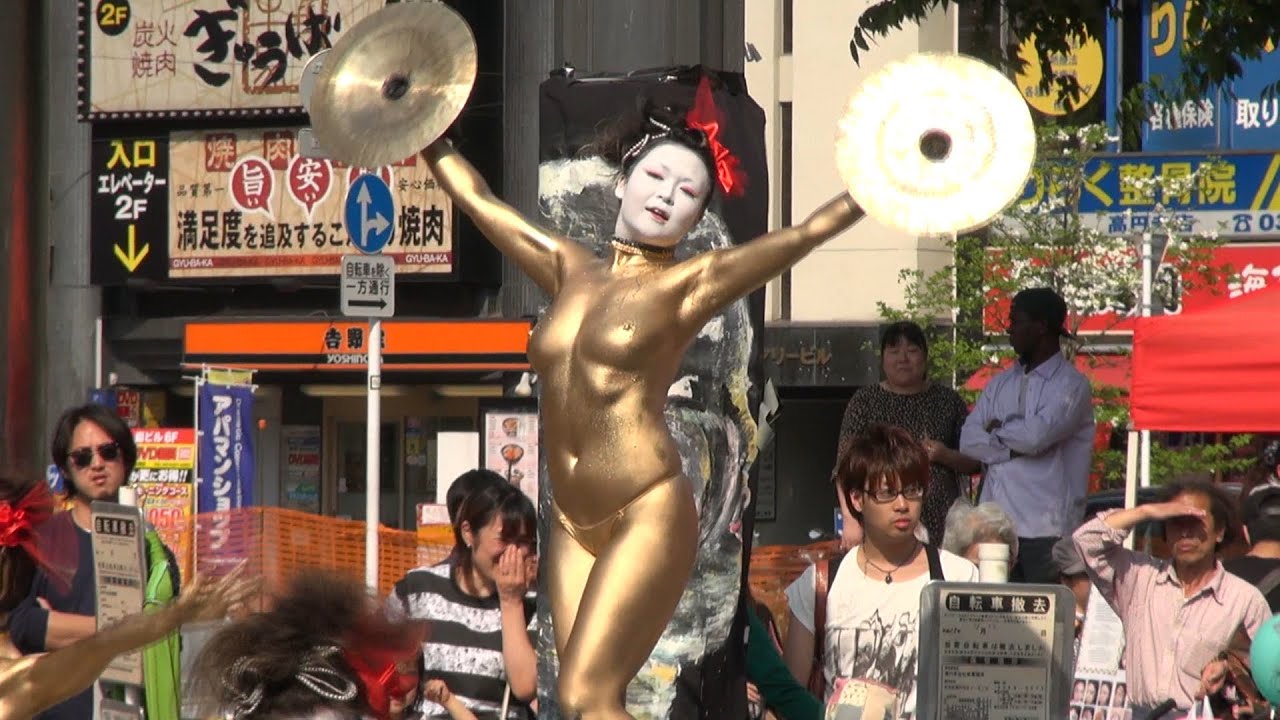 高円寺びっくり大道芸2014／金粉ショウ