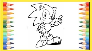 COLORINDO DESENHO DO SUPER SONIC  PINTAR DESENHOS  วาดภาพระบายสีภาพวาดเพื่อระบายสี 