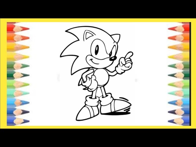 COLORINDO DESENHO DO SUPER SONIC  PINTAR DESENHOS  วาดภาพระบายสีภาพวาดเพื่อระบายสี 