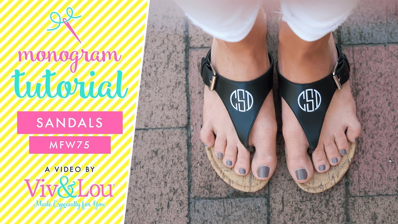 monogram sandals