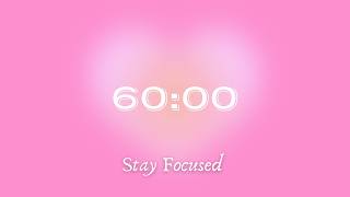 1 hour pink heart Aura timer | Pink Glow Deep Focus