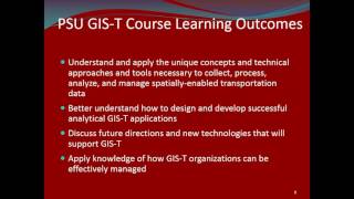 GIS-T Online Penn State Course