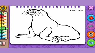 GAME COLORING BELAJAR MEWARNAI HEWAN ANJING LAUT SEALS screenshot 4