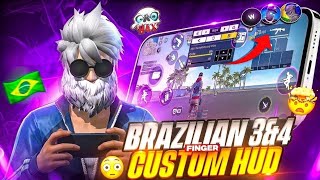 BRAZILIAN 🇧🇷 CUSTOM HUD 🔥 3 & 4 FINGER FREESTYLE 😱 WORLD’S BEST FREE FIRE MAX CODE 💀 screenshot 1