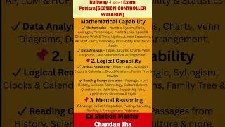 Railway ने बदला Exam Pattern(SECTION CONTROLLER SYLLABUS)RRB Section Controller Recruitment 2025 |