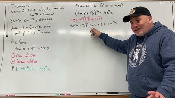 Trigonometry Video 6.2.5 Equations with Multiple Trig Functions (Part 1)