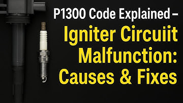 P1300 Code Explained – Igniter Circuit Malfunction: Causes & Fixes