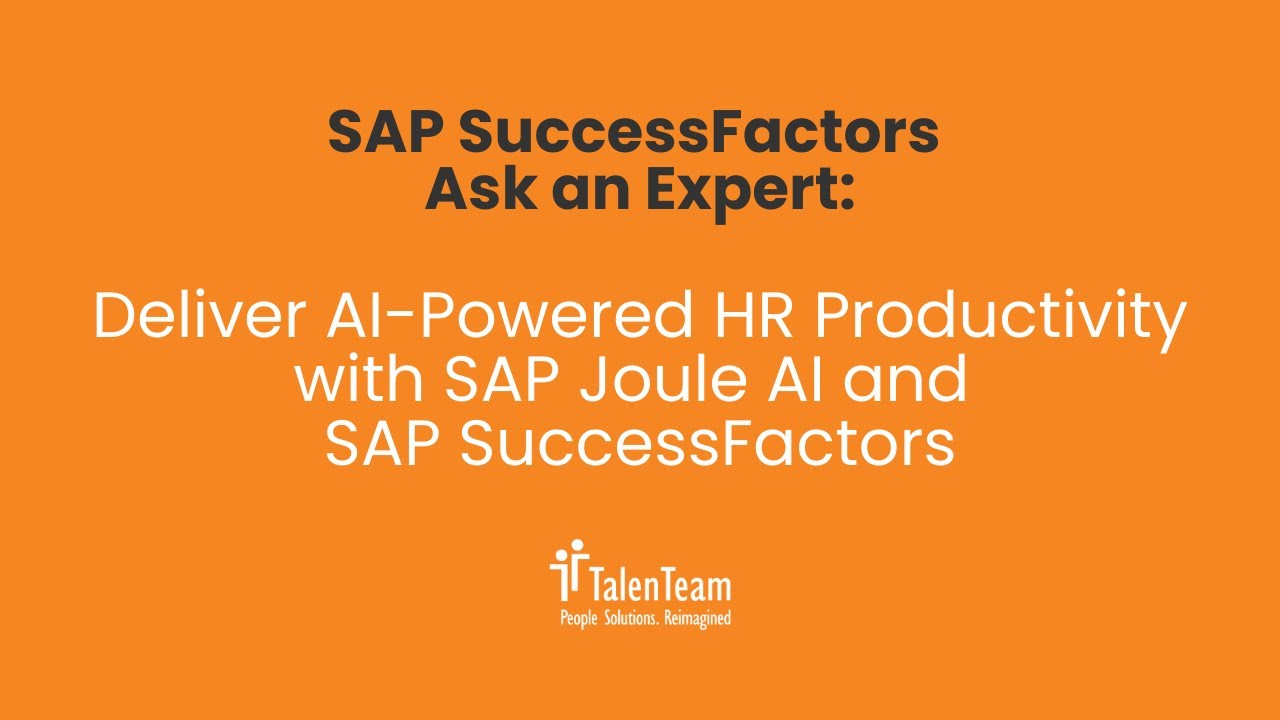 Getting Started with AI in SAP SuccessFactors: Joule, Skills, and More