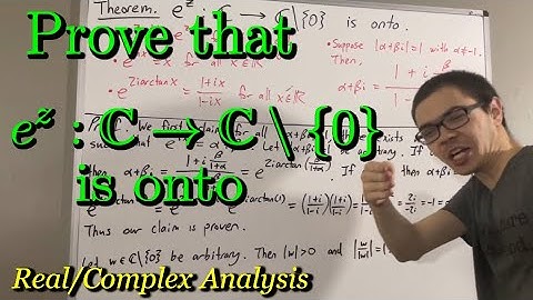 Prove that e^z maps onto the nonzero complex numbers (ILIEKMATHPHYSICS)
