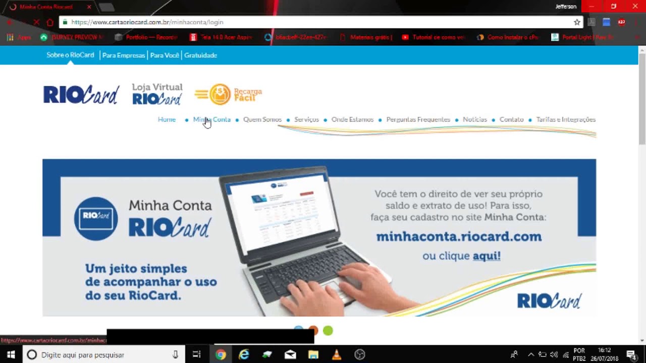 Como consultar saldo e informações do seu cartão RioCard - YouTube