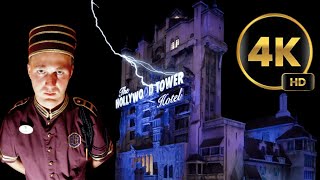 Disney Tower of Terror 4K POV Full ride Attraction