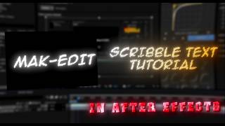 How to Create Scribble Text Animation in After Effects