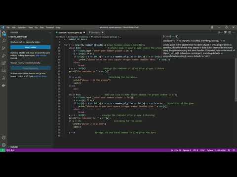 ● subtract a square game by python