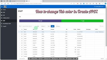 How to change Tab color in Oracle APEX