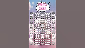 Challenge yourself to FIND 666 in 5sec #pick #your #brain